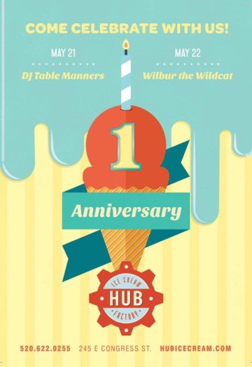 HUB ICE CREAM FACTORY 1ST ANNIVERSARY